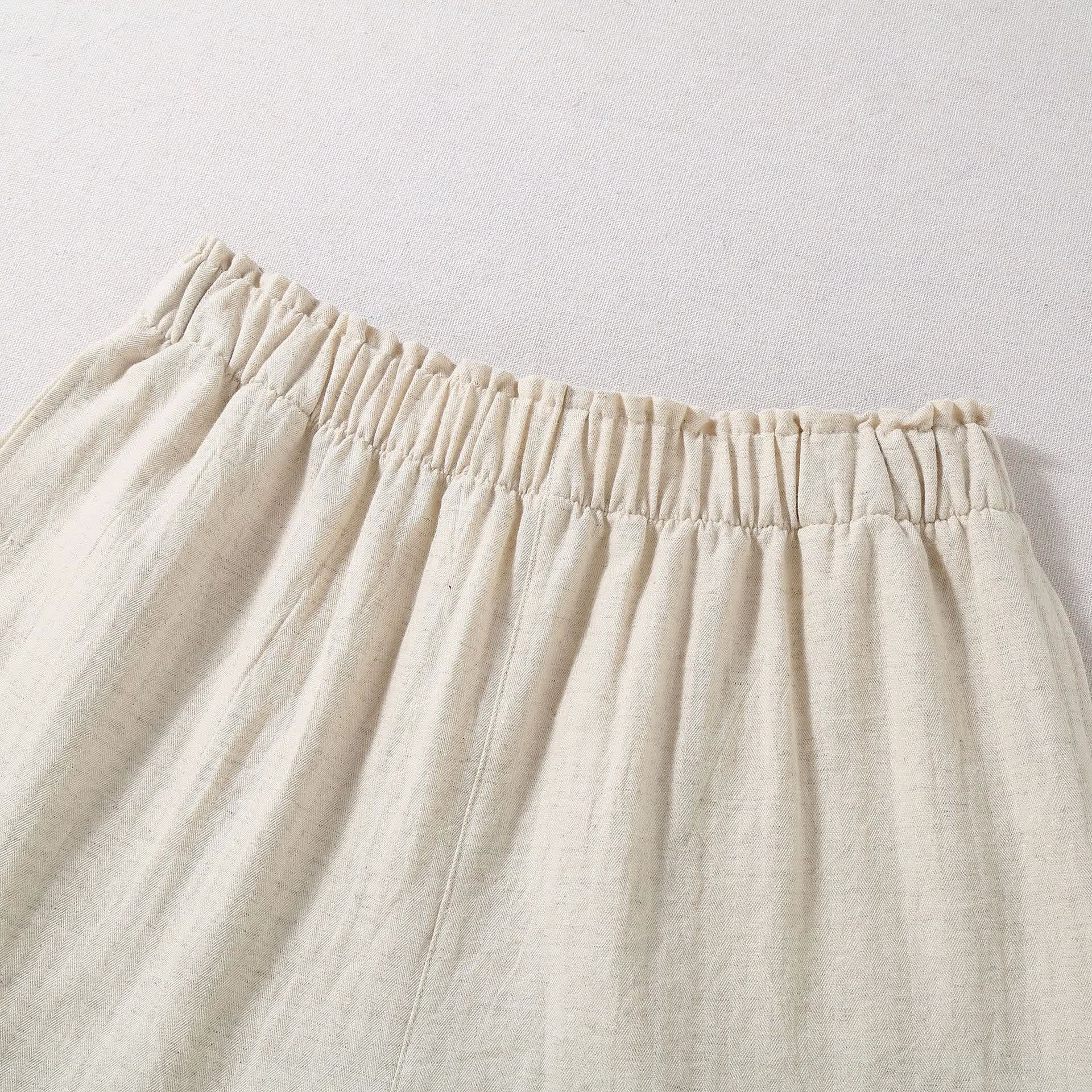 Natural Cotton Linen Pajama Shorts - image 4