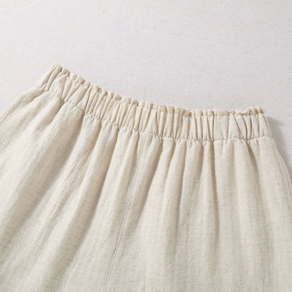 Natural Cotton Linen Pajama Shorts - image 4