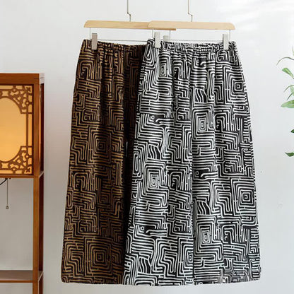 Greek Key Print Jacquard Lounge Pants - image 0