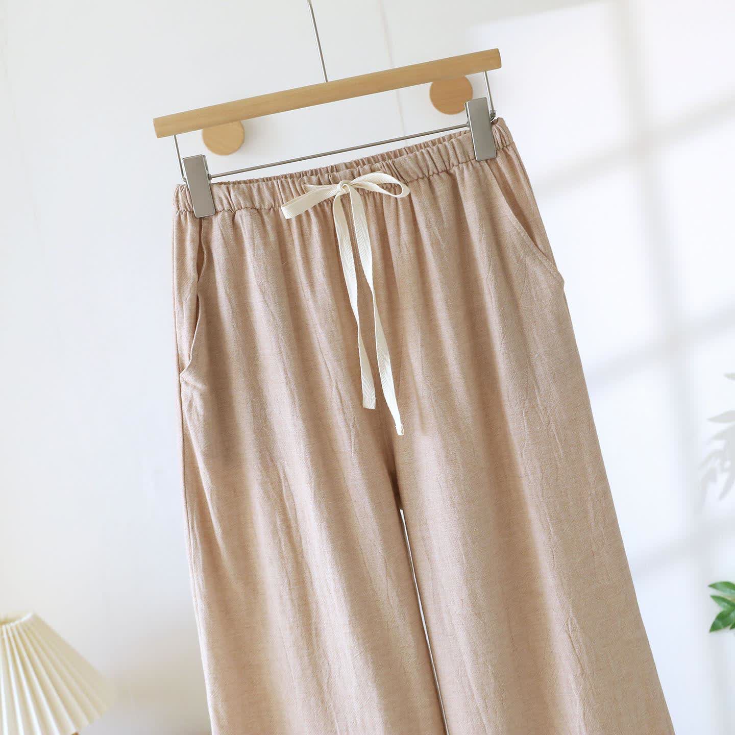 Couple Matching Cotton Linen Lounge Pants - image 5