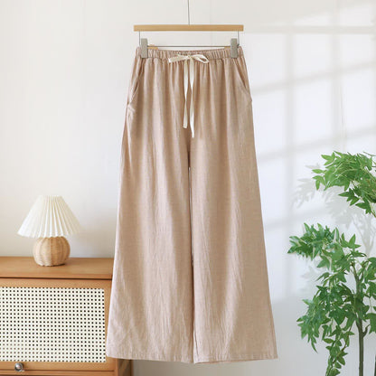 Couple Matching Cotton Linen Lounge Pants - Champagne - Women - XXL - image 3