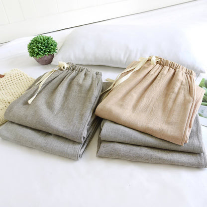 Couple Matching Cotton Linen Lounge Pants - image 1