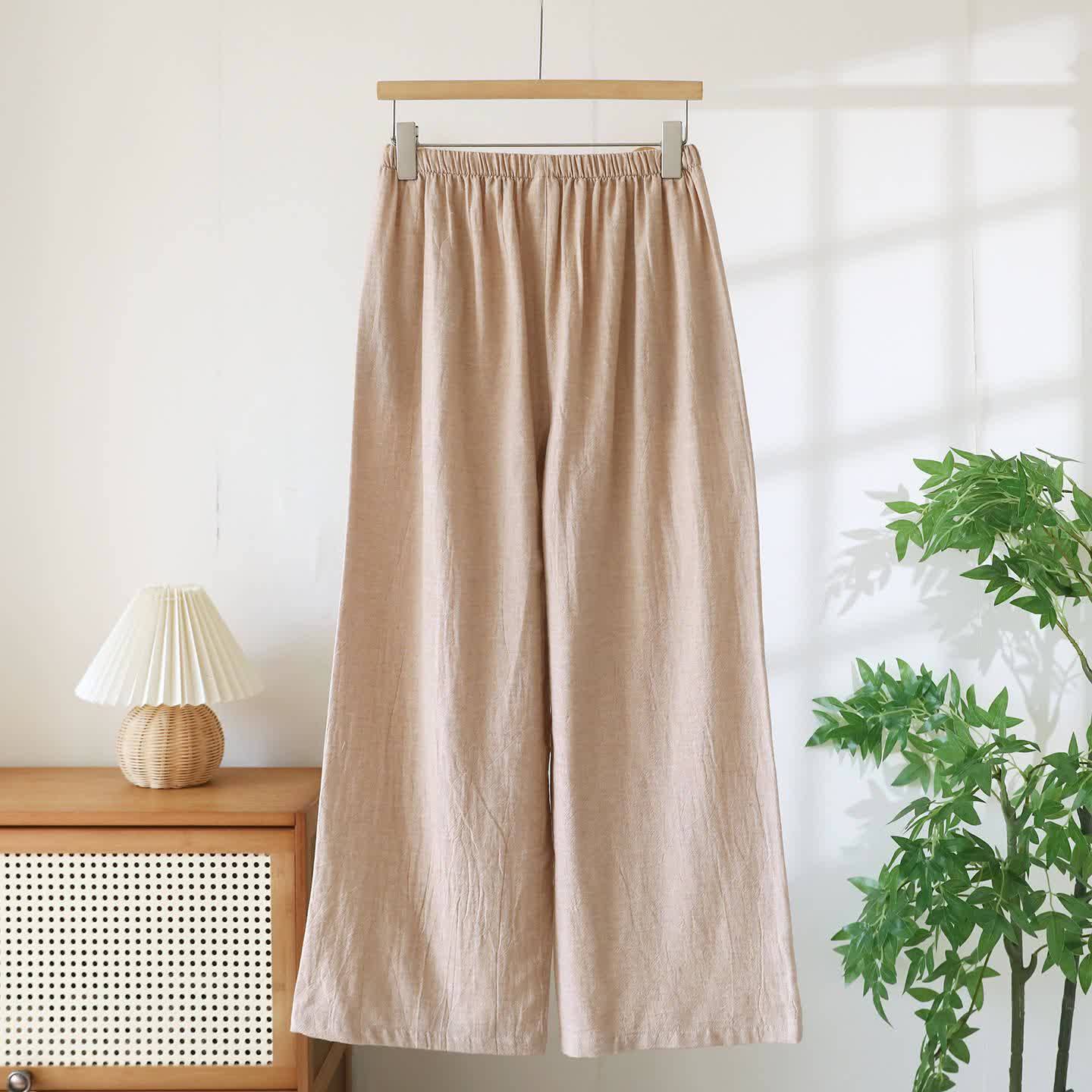 Couple Matching Cotton Linen Lounge Pants - image 4