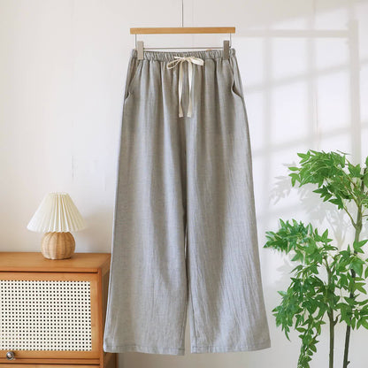 Couple Matching Cotton Linen Lounge Pants - Grey - Women - XXL - image 12