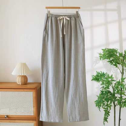Couple Matching Cotton Linen Lounge Pants - Grey - Men - XXL - image 13