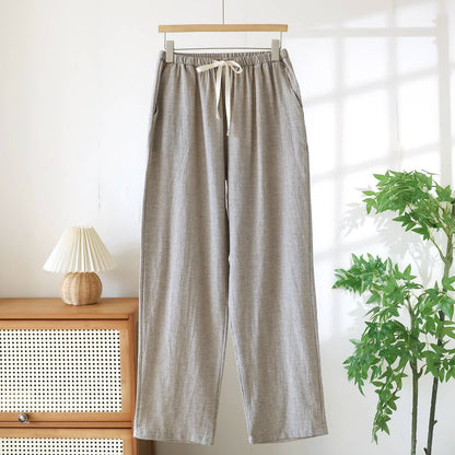 Couple Matching Cotton Linen Lounge Pants - Light Coffee - Men - XXL - image 15