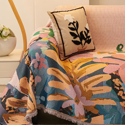 Botanical Cotton Sofa Throw Blanket - image 3