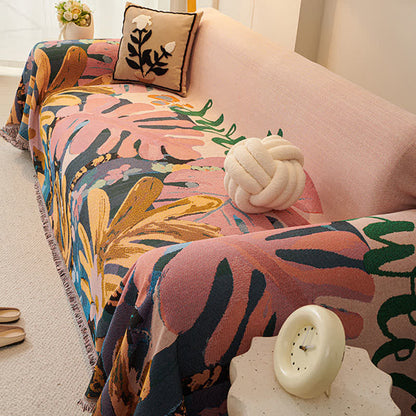 Botanical Cotton Sofa Throw Blanket - image 2