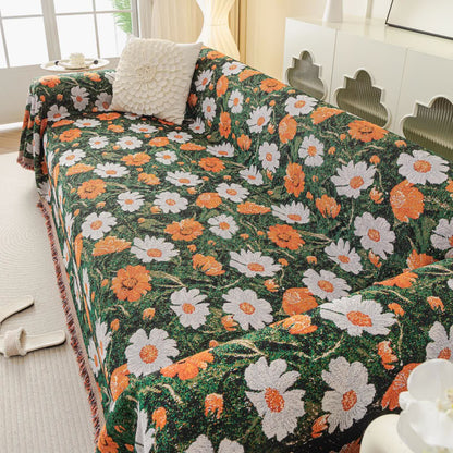 Chenille Daisy Jacquard Sofa Throw Blanket - image 2