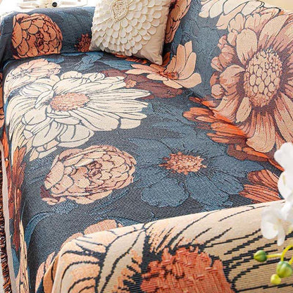 Chenille Camellia Jacquard Sofa Throw Blanket - image 3