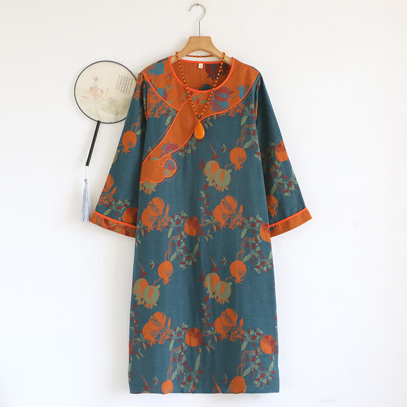 Pomegranate Pure Cotton Gauze Loose Nightdress - XL - image 0