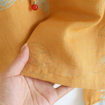 Peony Butterfly Jacquard Cotton Gauze Pajamas - image 12