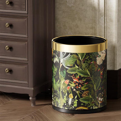 Tropical Jungle Leather Trash Bin - image 3
