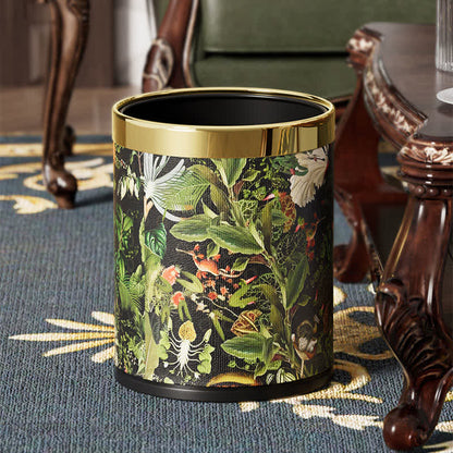 Tropical Jungle Leather Trash Bin - image 2