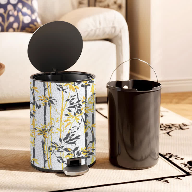 Rustic Tree Stainless Steel Trash Can - image 0