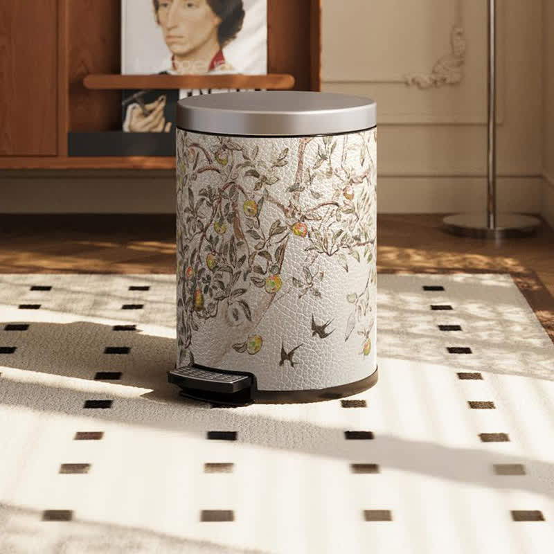 Rustic Double Layer Pastoral Trash Can - Foot Pedal - 10"W x 10"L x 12"H - image 2