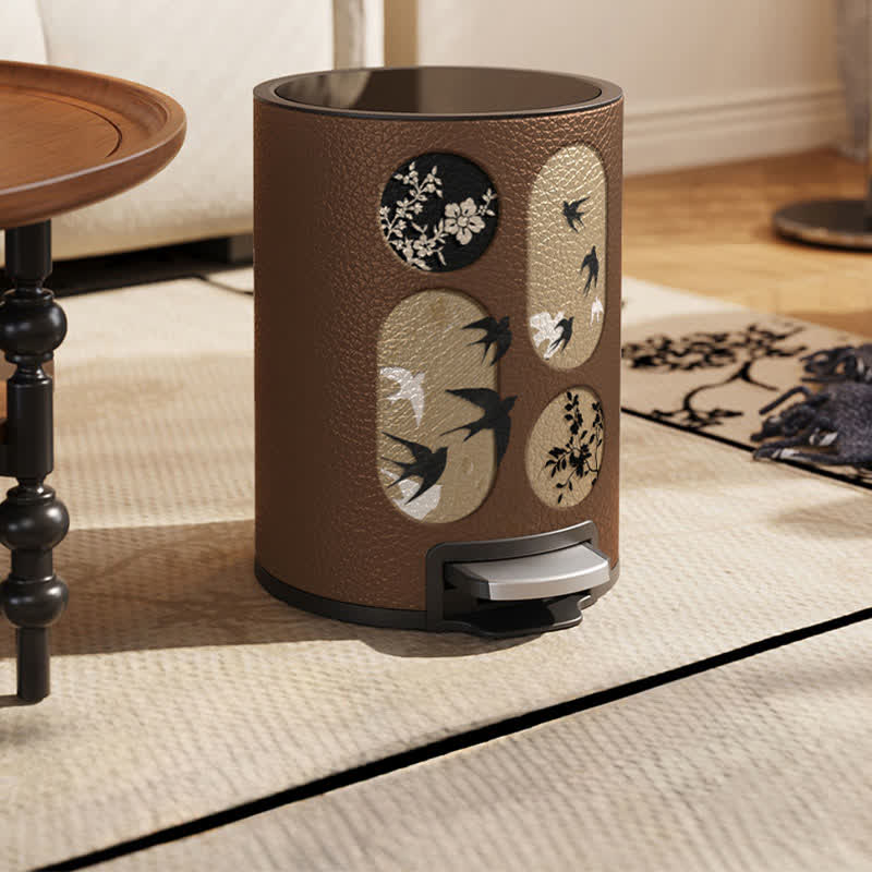 Durable Stainless Steel Leather Rural Trash Can - image 10