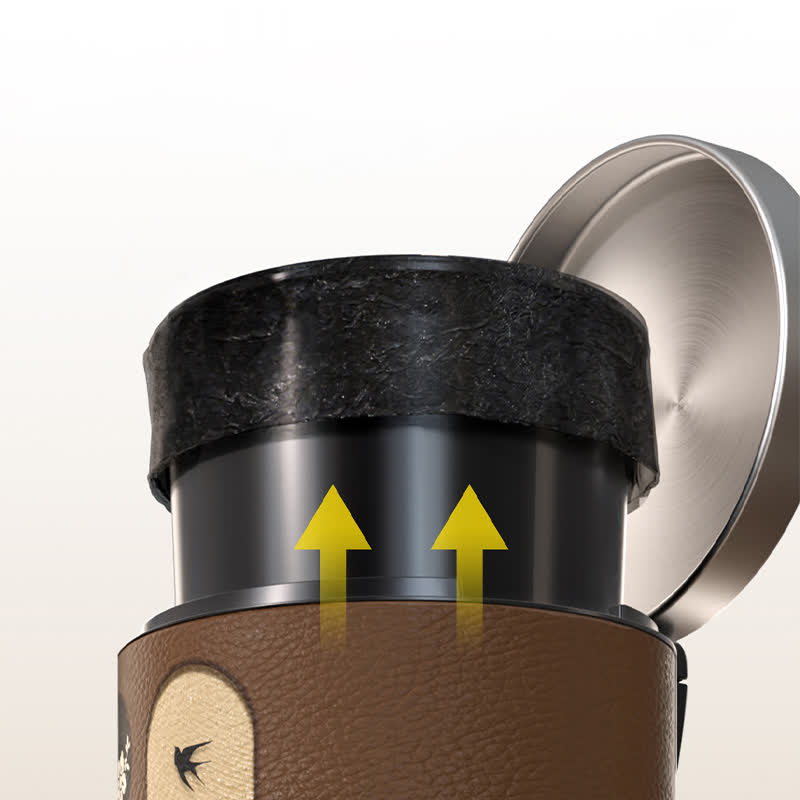 Durable Stainless Steel Leather Rural Trash Can - image 8