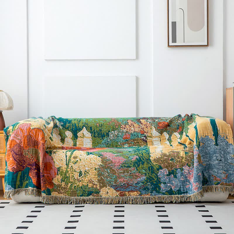 Vintage Floral Organic Cotton Gauze Quilt - image 2