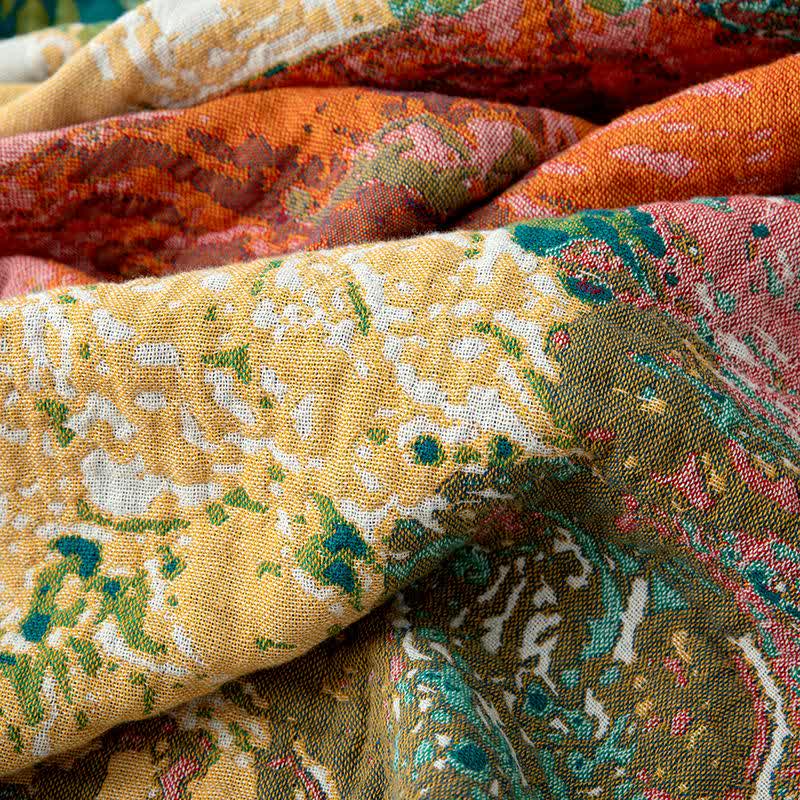 Vintage Floral Organic Cotton Gauze Quilt - image 4