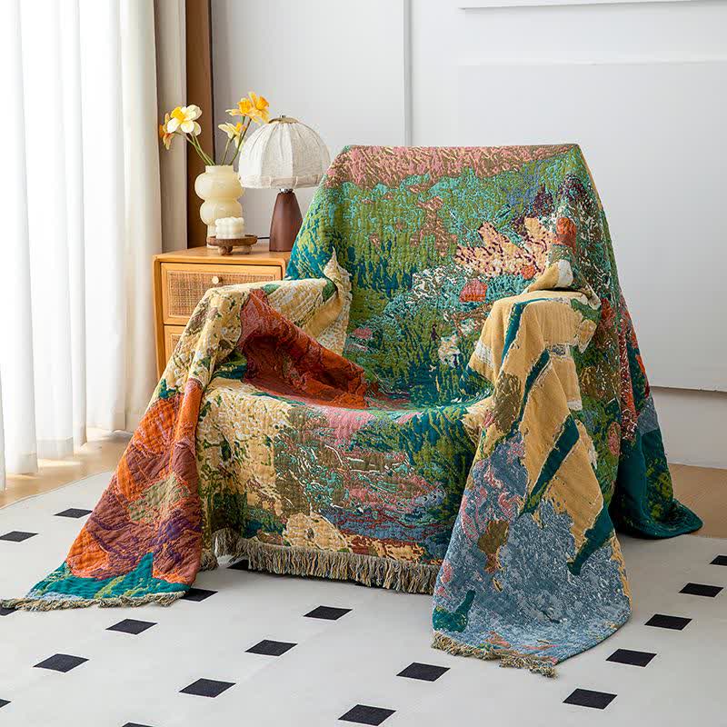 Vintage Floral Organic Cotton Gauze Quilt - image 3