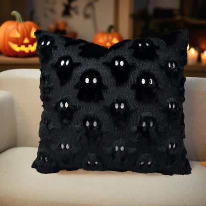 Halloween Ghost Embroidered Pillow Covers(2PCS) - 2x Black - 18" x 18" - image 5