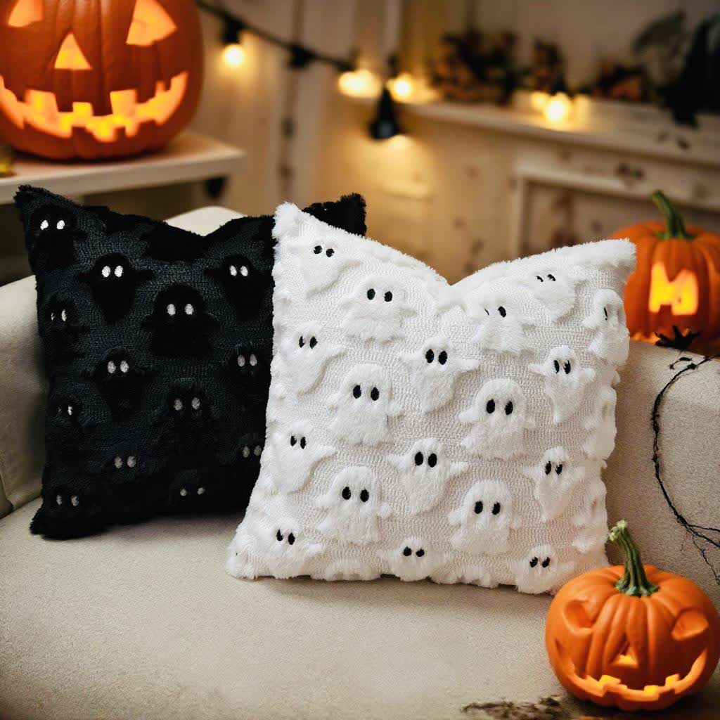Halloween Ghost Embroidered Pillow Covers(2PCS) - image 2