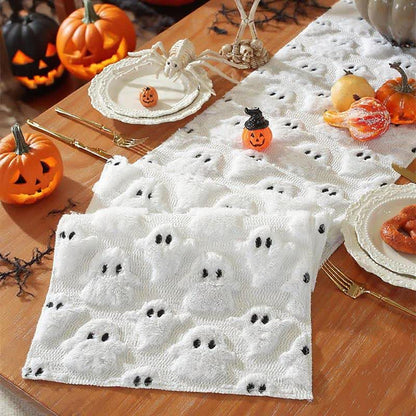 Halloween Plush Ghost Embroidered Table Runner - image 5