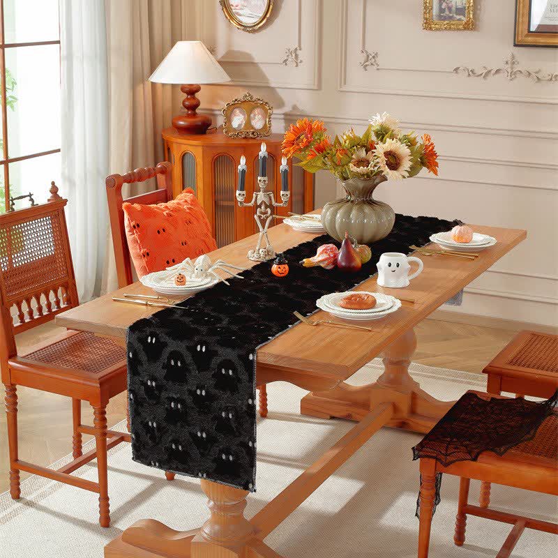 Halloween Plush Ghost Embroidered Table Runner - image 8