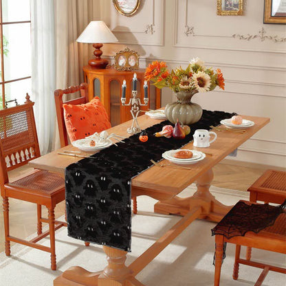 Halloween Plush Ghost Embroidered Table Runner - image 8