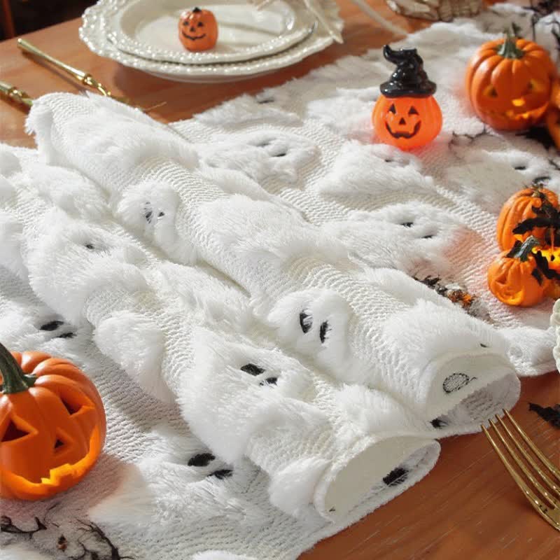 Halloween Plush Ghost Embroidered Table Runner - image 6