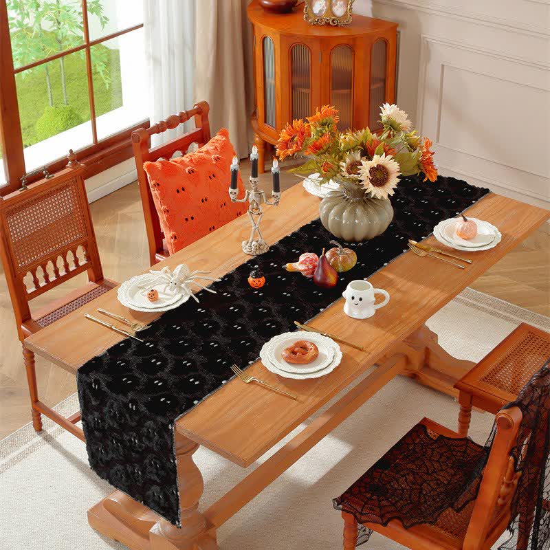 Halloween Plush Ghost Embroidered Table Runner - image 9