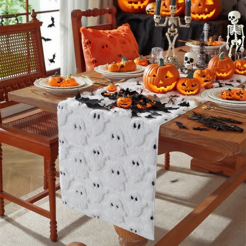 Halloween Plush Ghost Embroidered Table Runner - image 3