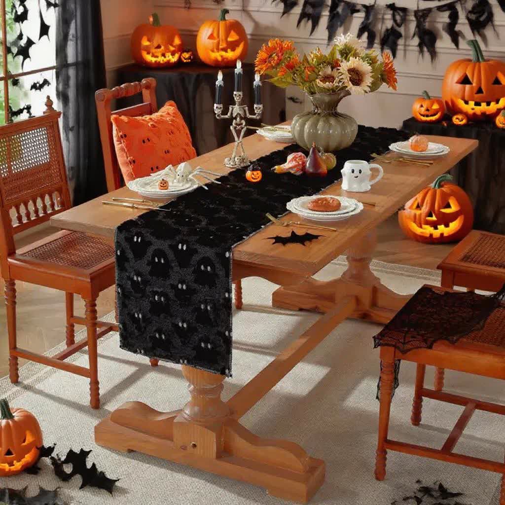 Halloween Plush Ghost Embroidered Table Runner - image 10