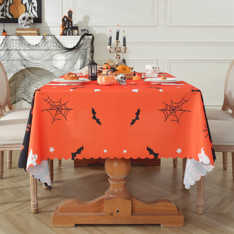 Halloween Haunted Castle Ghost Print Tablecloth - image 1