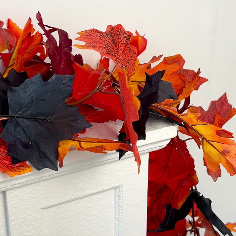 Halloween Artificial Maple Leaf Vine Garland - image 8