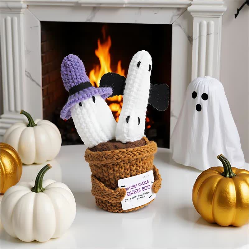 Halloween Crochet Potted Plant Ornament - image 7