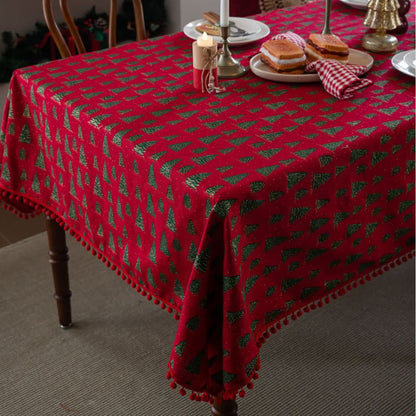 Christmas Fir Tree Print Tablecloth - image 2