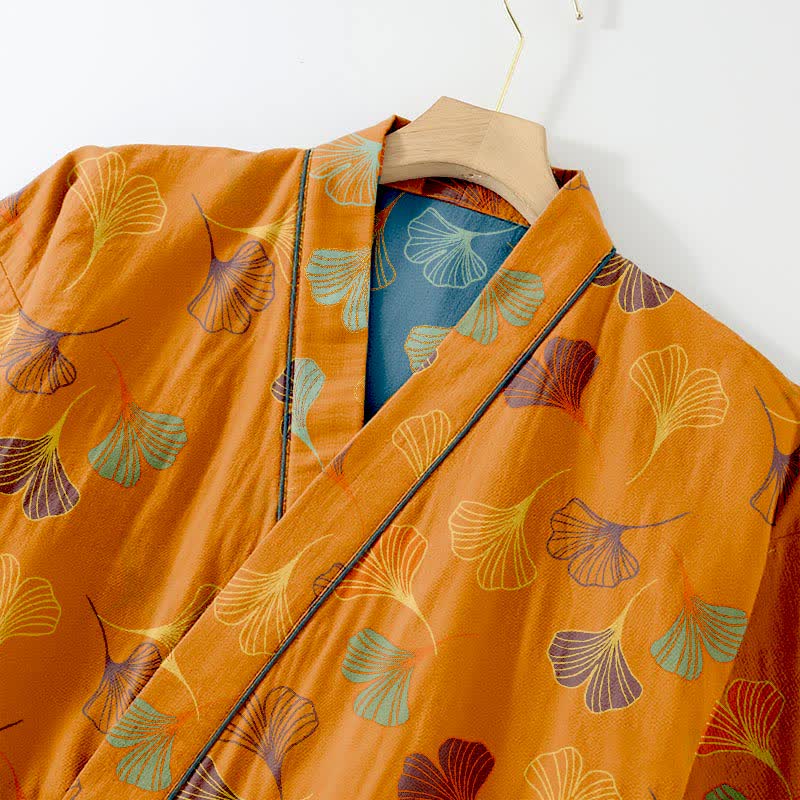 Ginkgo Cotton Gauze Kimono Loungewear Set - image 33