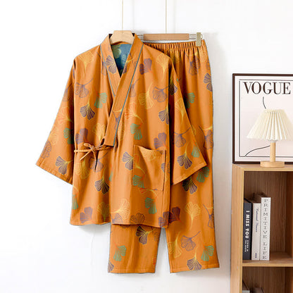 Ginkgo Cotton Gauze Kimono Loungewear Set - image 32