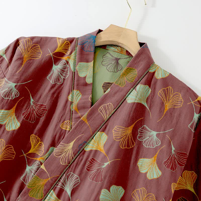 Ginkgo Cotton Gauze Kimono Loungewear Set - image 49
