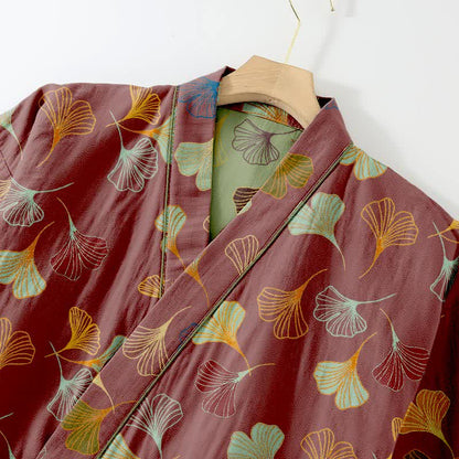 Ginkgo Cotton Gauze Kimono Loungewear Set - image 49
