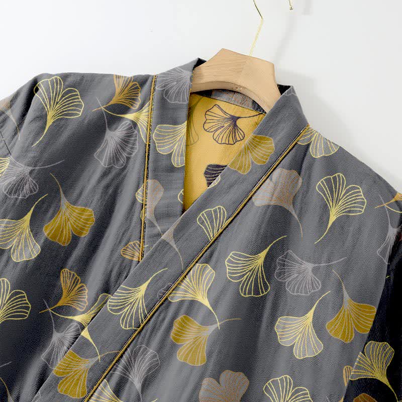 Ginkgo Cotton Gauze Kimono Loungewear Set - image 24