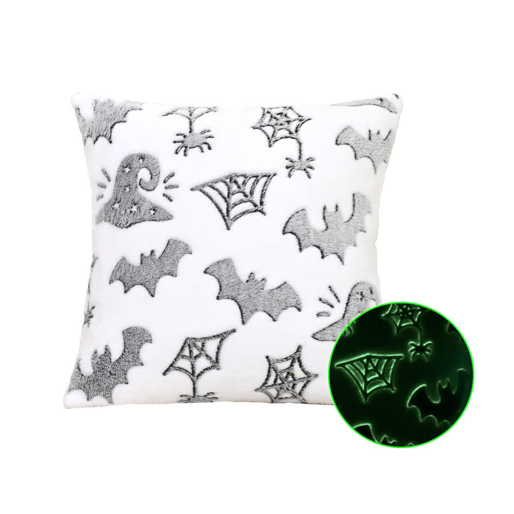 Halloween Flannel Luminous Throw Pillow - E - Pillowcase with Core - 18" x 18" - image 10