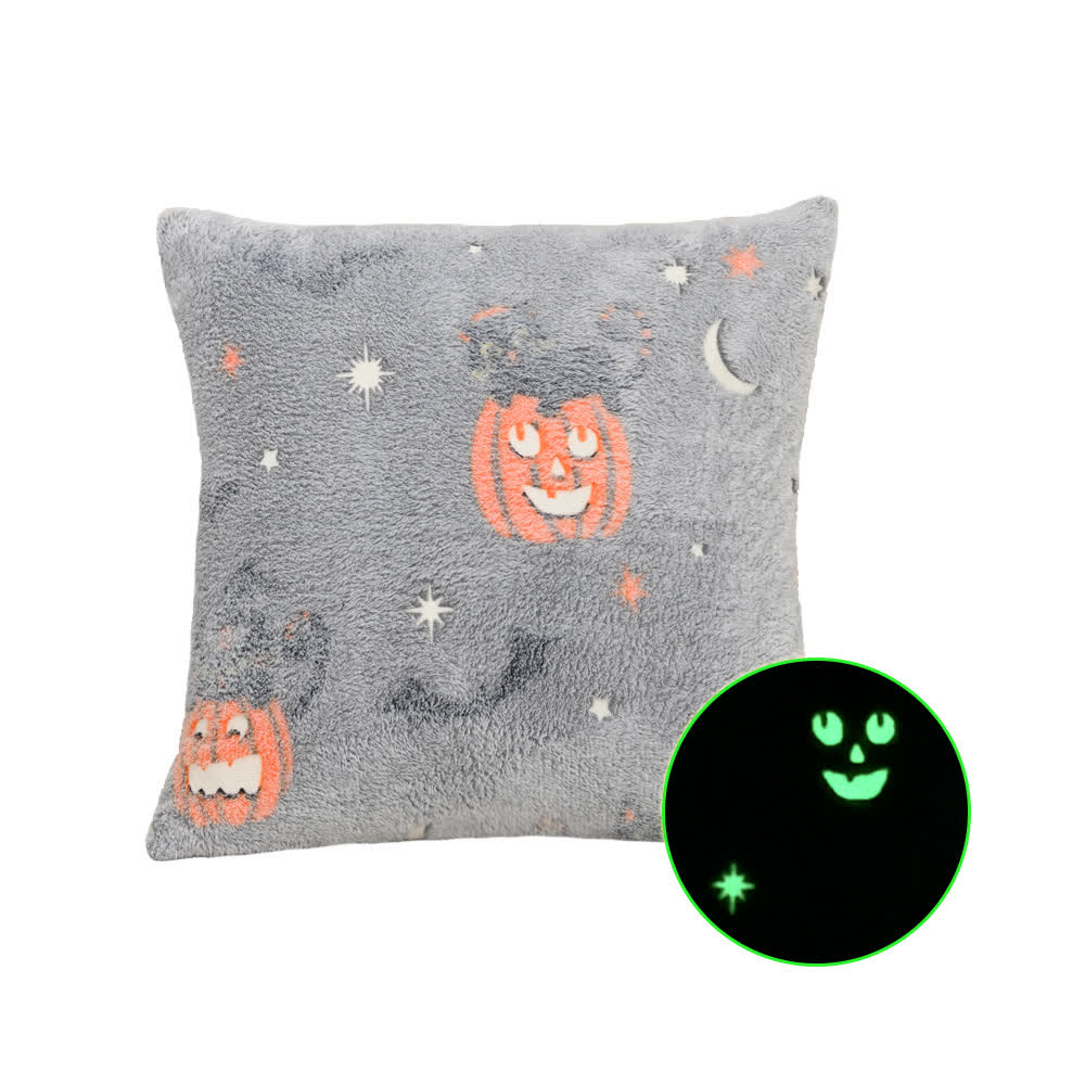 Halloween Flannel Luminous Throw Pillow - D - Pillowcase with Core - 18" x 18" - image 9