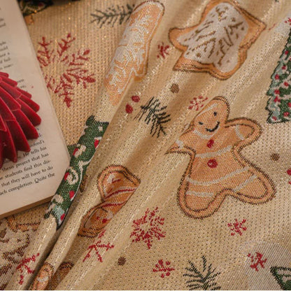 Christmas Tree & Gingerbread Man Holiday Tablecloth - image 5