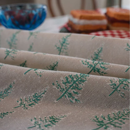 Green Fir Tree Print Tablecloth - image 2
