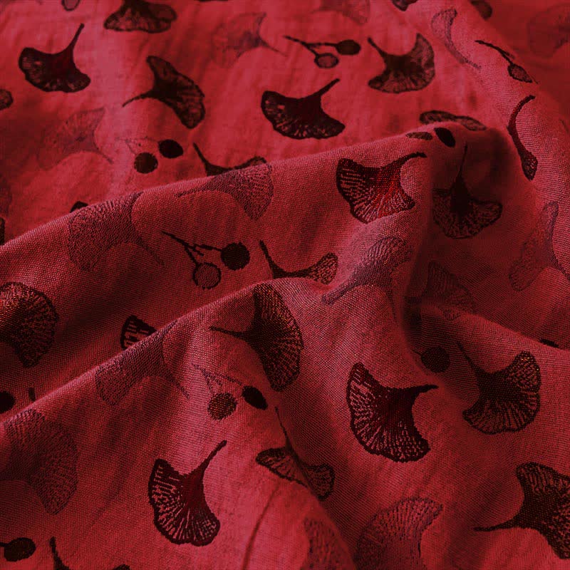 Ginkgo Biloba Natural Cotton Gauze Bedspread - image 3