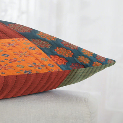 Patchwork Cotton Gauze Jacquard Square Pillowcases(2PCS) - image 2