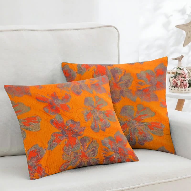 Iris Cotton Gauze Jacquard Square Pillowcases(2PCS) - 18" x 18" - image 0
